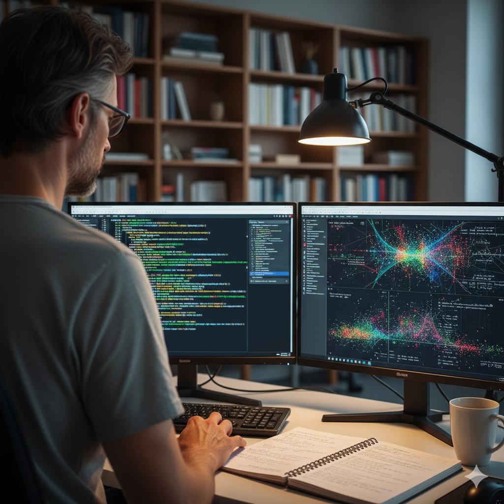Research visualization showing network analysis
